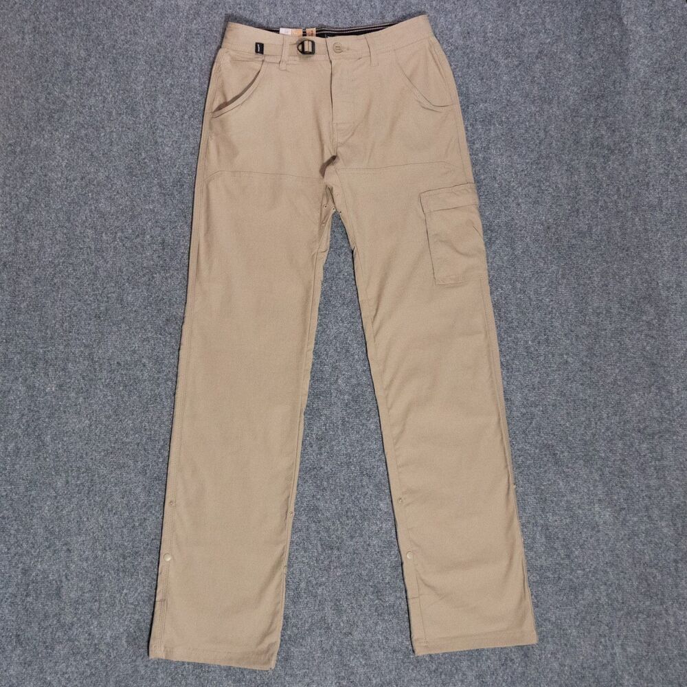 NWT Prana Stretch Zion Pants II Men 28x36 Khaki Relaxed Straight Hiking Gorpcore
